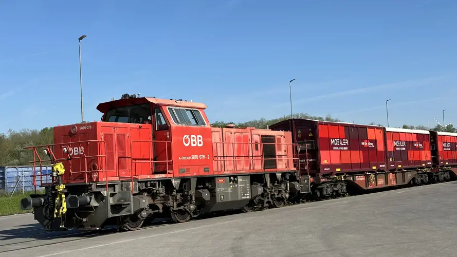 Umweltfreundlicher Transport: Abfall auf der Schiene